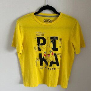 POKEMON PIKACHU  YOUTH YELLOW T-SHIRT SHORT SLEEVES SIZE XL
